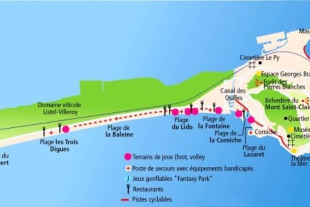 3 Etoiles Studio 4 Couchages Residence Port Cros A Sete Luaran gambar